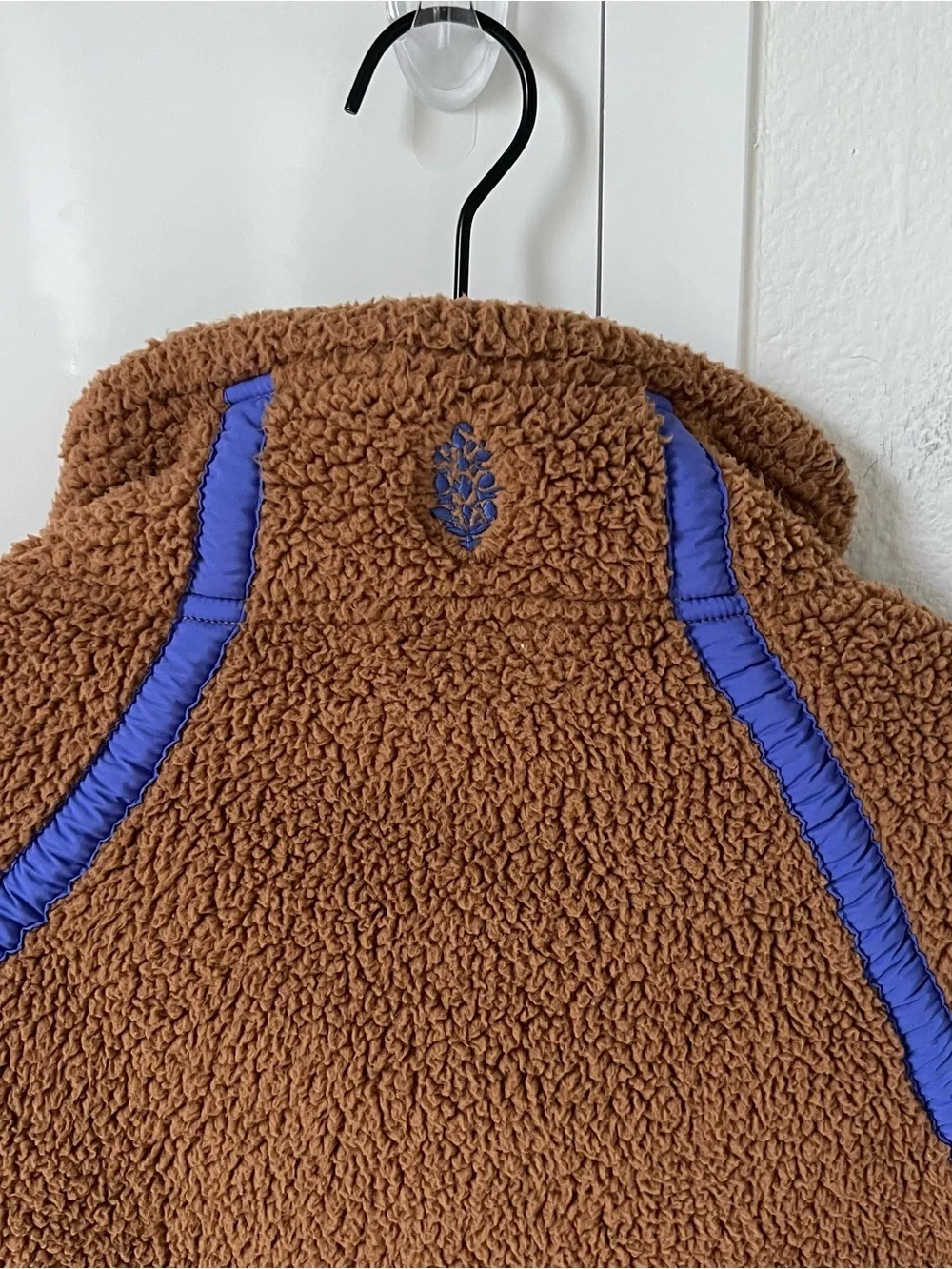 Free People Mountain High Half-Zip Fleece Pullover in Brown Twig Combo